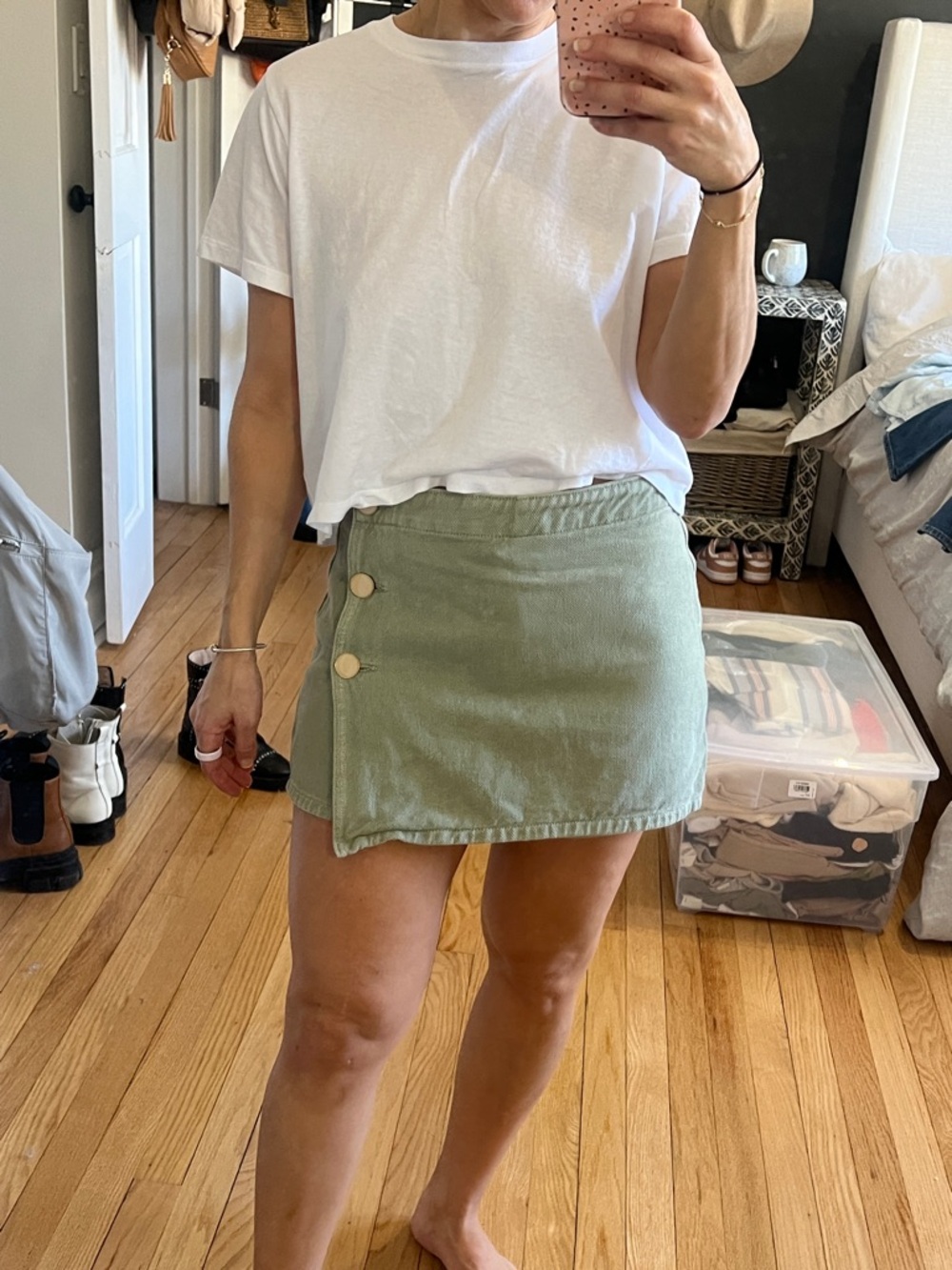 Zara green skort